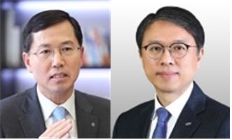(왼쪽부터)신한카드 임영진 대표, 삼성카드 김대환 대표