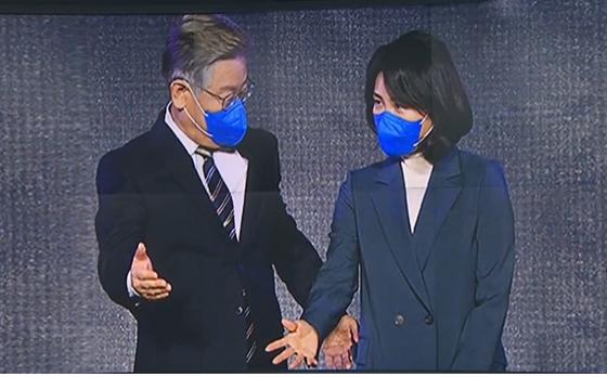 ▲ 이재명 더불어민주당 대선 후보와 김혜경 여사. 뉴스영상 캡처
