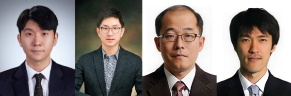 (왼쪽부터)박홍수 박사과정, 홍순기 교수, 최진수 박사, 이우상 박사. 사진제공=숭실대