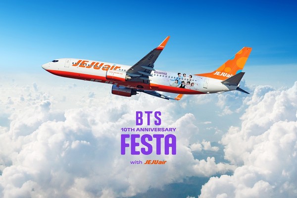 제주항공 BTS FESTA 래핑항공기